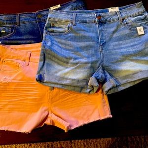3 NEW WOMENS DENIM SHORTS